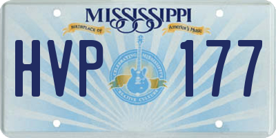 MS license plate HVP177