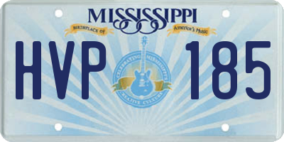 MS license plate HVP185