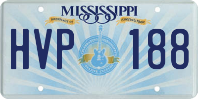 MS license plate HVP188