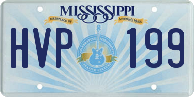 MS license plate HVP199
