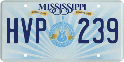 MS license plate HVP239