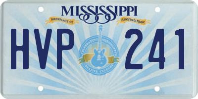 MS license plate HVP241