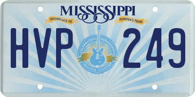 MS license plate HVP249