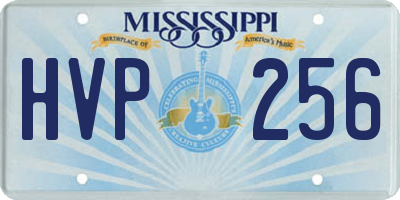 MS license plate HVP256