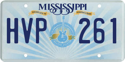 MS license plate HVP261