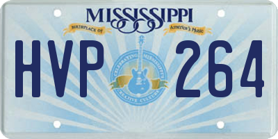 MS license plate HVP264