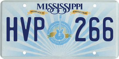 MS license plate HVP266
