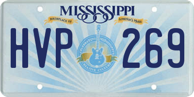 MS license plate HVP269