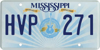 MS license plate HVP271