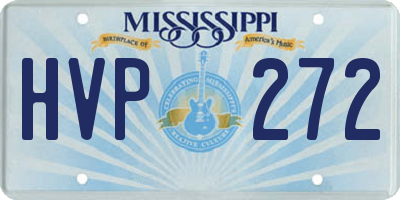 MS license plate HVP272