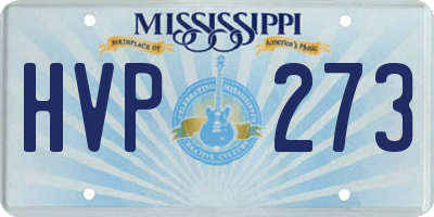 MS license plate HVP273