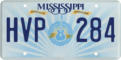 MS license plate HVP284