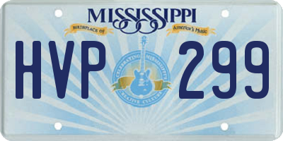MS license plate HVP299