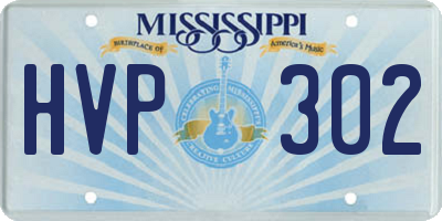 MS license plate HVP302