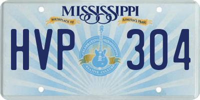 MS license plate HVP304