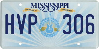 MS license plate HVP306