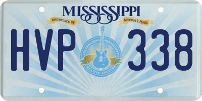 MS license plate HVP338