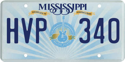 MS license plate HVP340