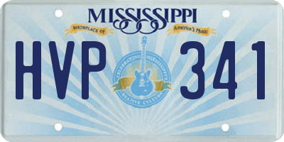 MS license plate HVP341
