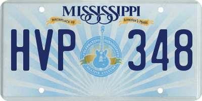 MS license plate HVP348