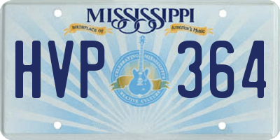 MS license plate HVP364