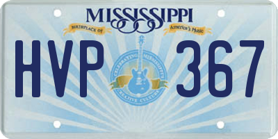 MS license plate HVP367