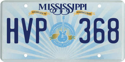 MS license plate HVP368