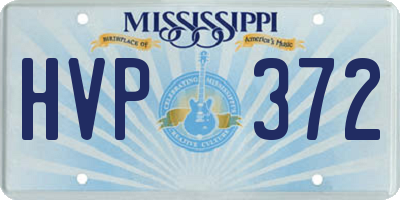 MS license plate HVP372