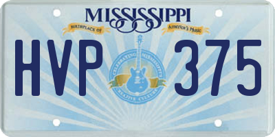 MS license plate HVP375