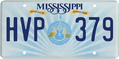 MS license plate HVP379