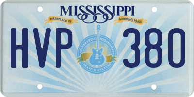 MS license plate HVP380