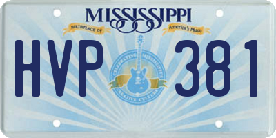 MS license plate HVP381