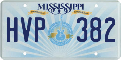 MS license plate HVP382