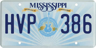 MS license plate HVP386