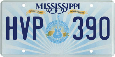 MS license plate HVP390