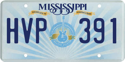 MS license plate HVP391