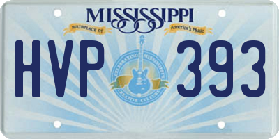 MS license plate HVP393