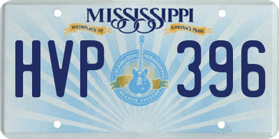 MS license plate HVP396