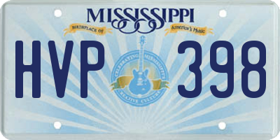 MS license plate HVP398