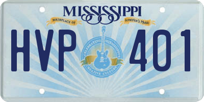 MS license plate HVP401