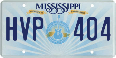 MS license plate HVP404
