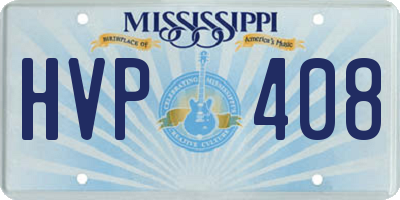 MS license plate HVP408