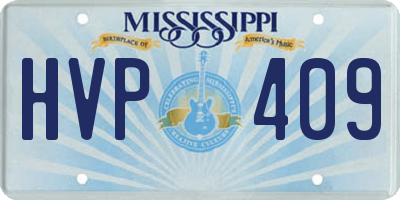 MS license plate HVP409