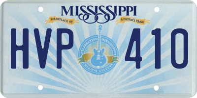 MS license plate HVP410
