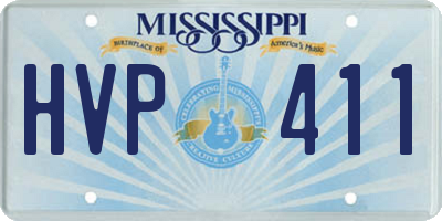 MS license plate HVP411
