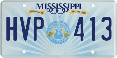 MS license plate HVP413