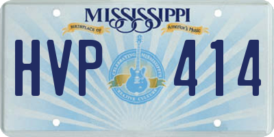 MS license plate HVP414