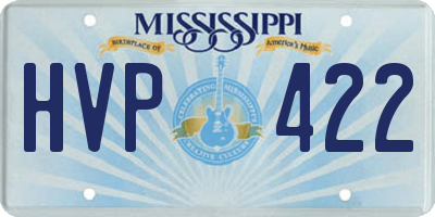 MS license plate HVP422
