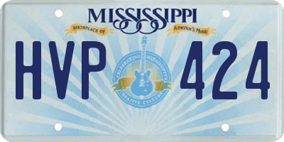 MS license plate HVP424