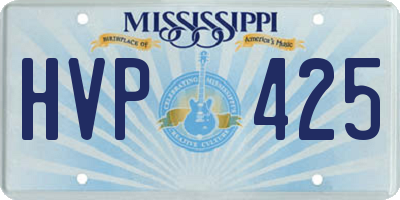 MS license plate HVP425